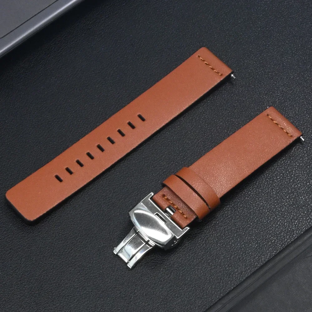 Pulseira de couro de liberação rápida, 20mm 22mm para huawei gt5pro gt4 46mm pulseira de relógio inteligente para samsung galaxy 7 6 5 4 44mm 40mm 6 clássico