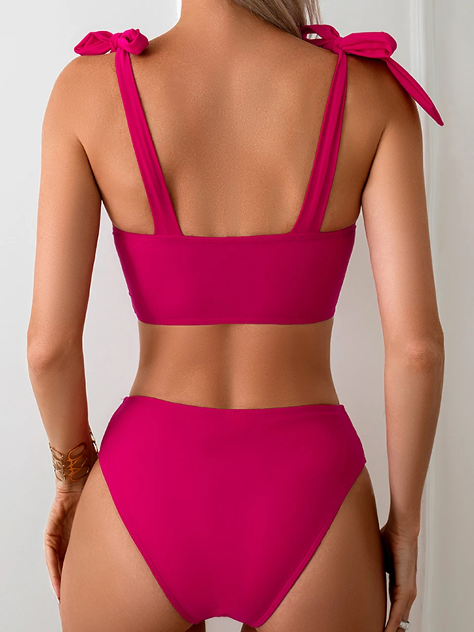 2026 Solid Swimsuit 3 Pieces Hollow Out Swim Dress Women Sexy Swimwear Female Bathers Bathing Suit Beachwear Swimming Summer
