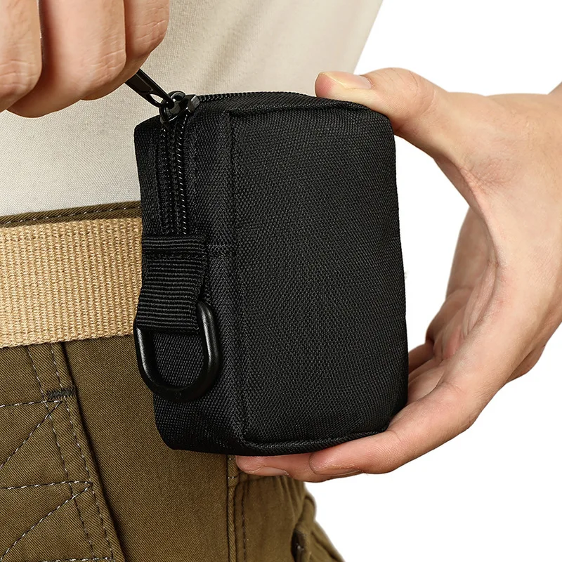 

Многофункциональная тактическая поясная сумка из ткани Оксфорд для занятий спортом на открытом воздухе, мини-кошелек для монет, можно повесить на ремень.