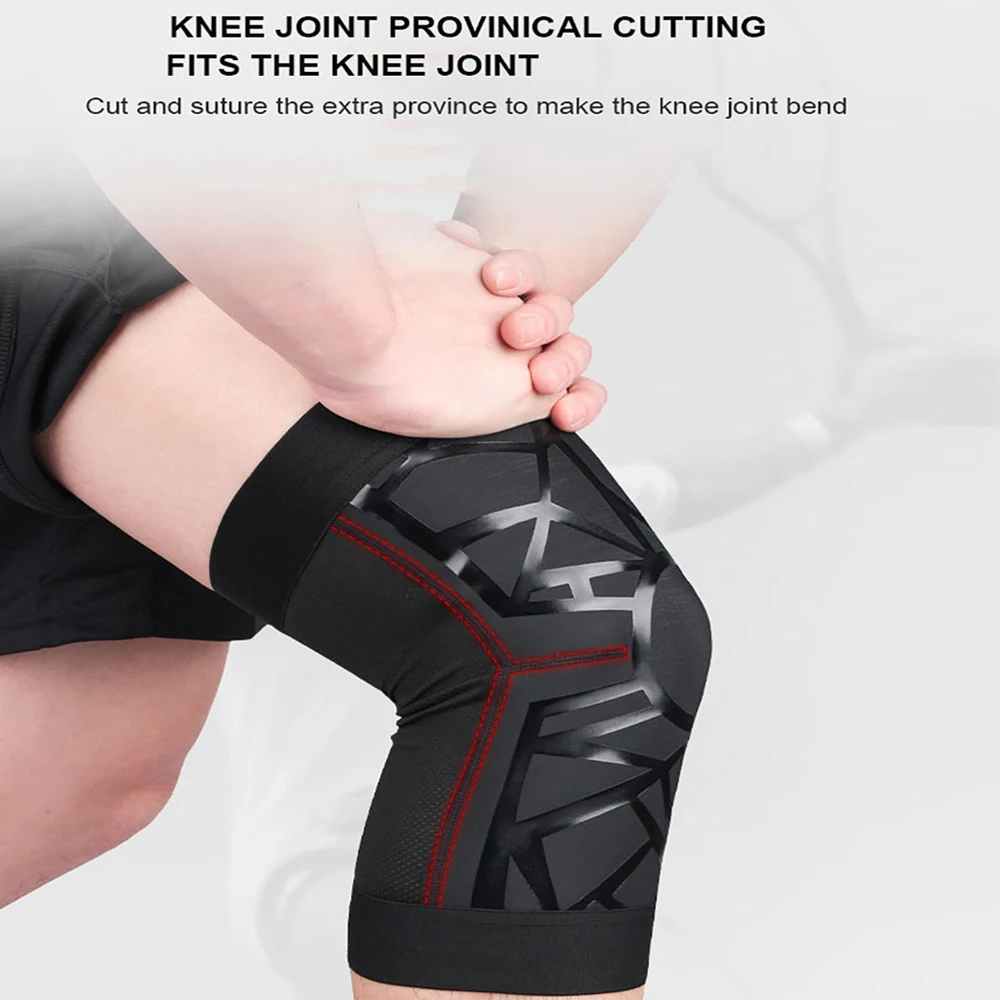 1 Stuks Knie Compressie Mouw Brace Ondersteuning Voor Kniepijn Voor Mannen En Vrouwen Hardlopen, Basketbal, Volleybal, Gewichtheffen, Gym