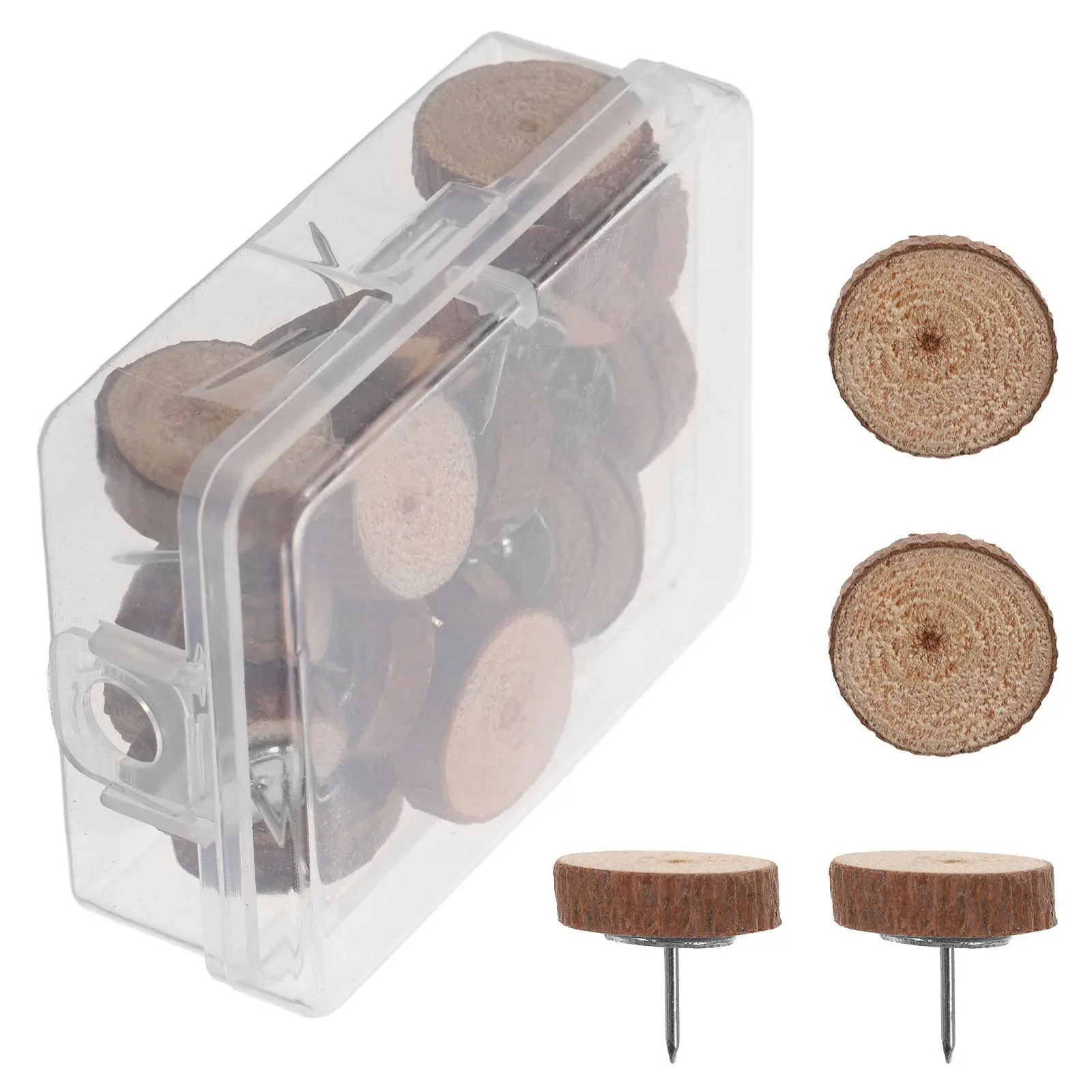 

20 шт. Деревянные декоративные минималистичные кнопки-гвоздики для досок объявлений, пробковых досок, заметок, фотографий, офиса, класса