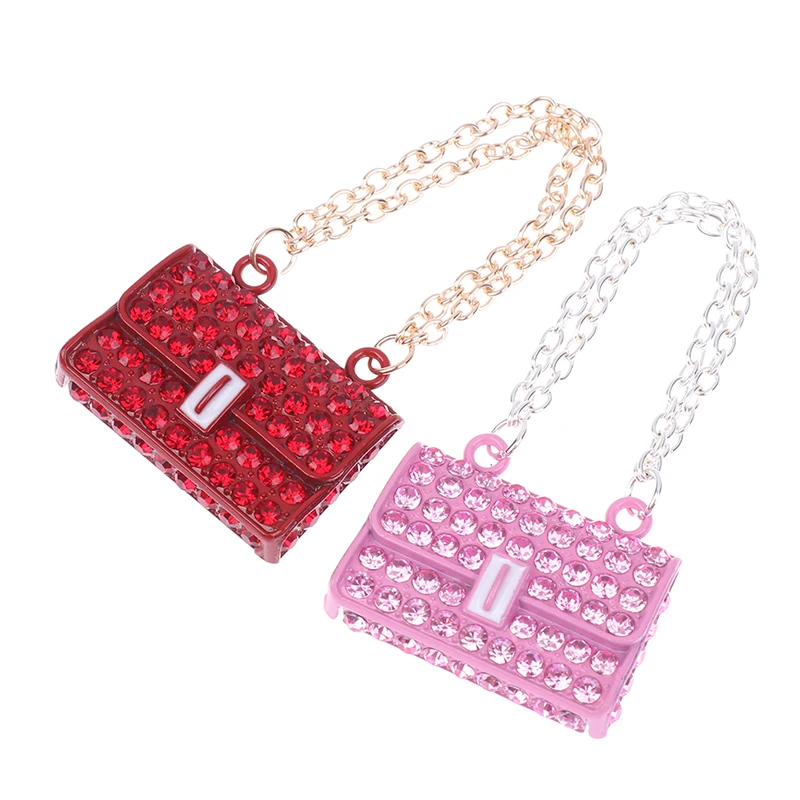 1PC Alla Moda Casa Delle Bambole Catena di Metallo Borsa Pacchetto Borsa Per Bambole In Miniatura Shopping Borsa Per Vestiti Accessori 3.55*2.8 CM