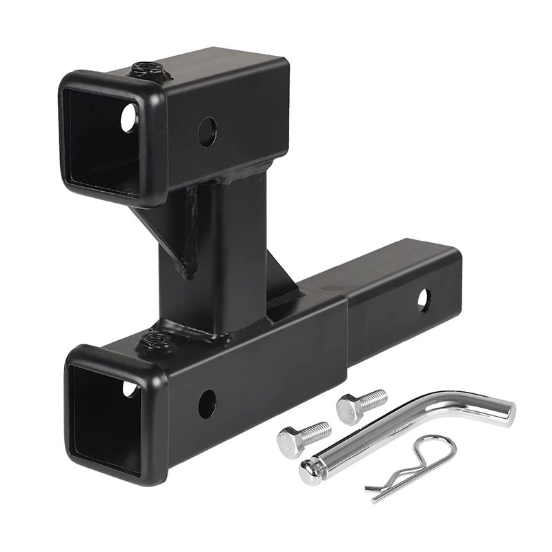 

Dual Hitch Extension with Bolt Nut Kit Fits for 2 inch Extender to 10 inch Max Length Adjust 7-1/2 inch Max Length 3000KG GTW