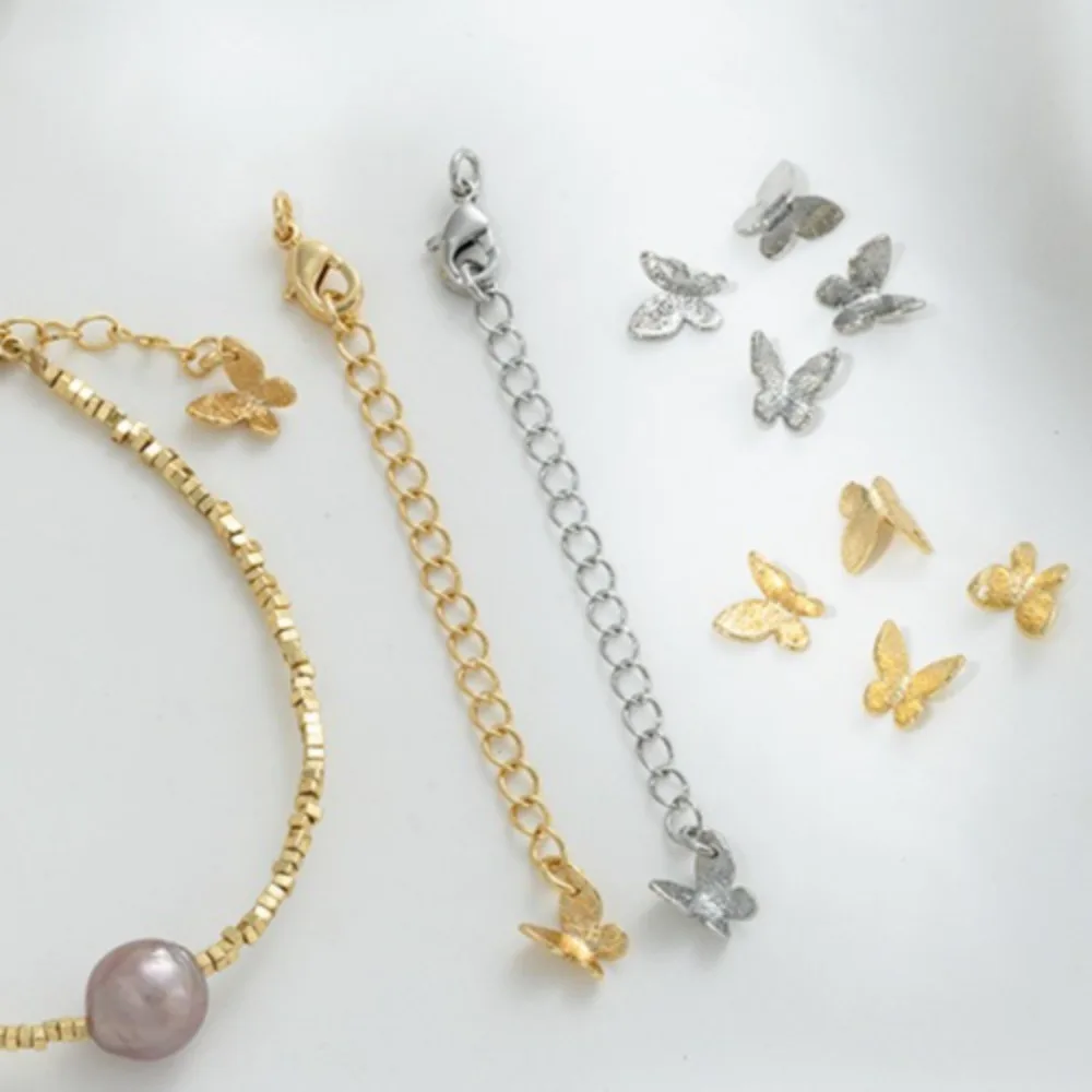 

1Pcs Copper Clasps Gold Color Necklace Butterfly Pendant Lobster Buckle Extension Chain DIY Handmade Jewelry Material Accessorie