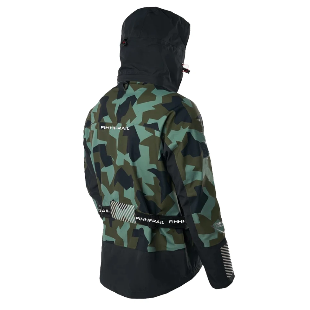 Wasserdichte Windjacke für Herren, Outdoor-Sport-Hardshell-Jacke zum Angeln, Kajakfahren, Segeln, winddichter Regenmantel zum Bergsteigen – Detail 9