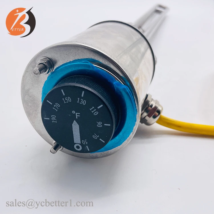 サーモスタット付き電気工業用ステンレス浸漬給湯器 1500w