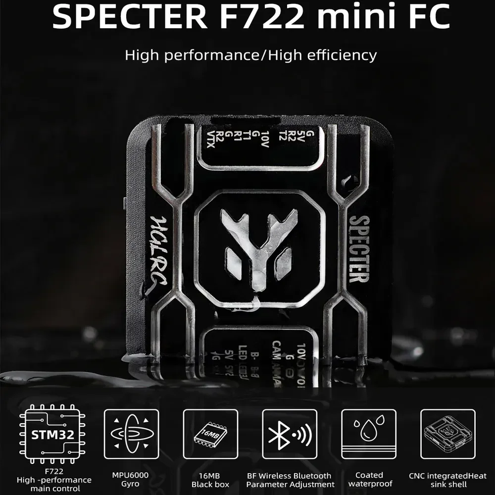 HGLRC SPECTER F722 Mini FC - MPU6000، OSD، BARO، 16 ميجابايت، Dual BEC، 20 × 20 مم، 2-6S، لـ FPV Freestyle