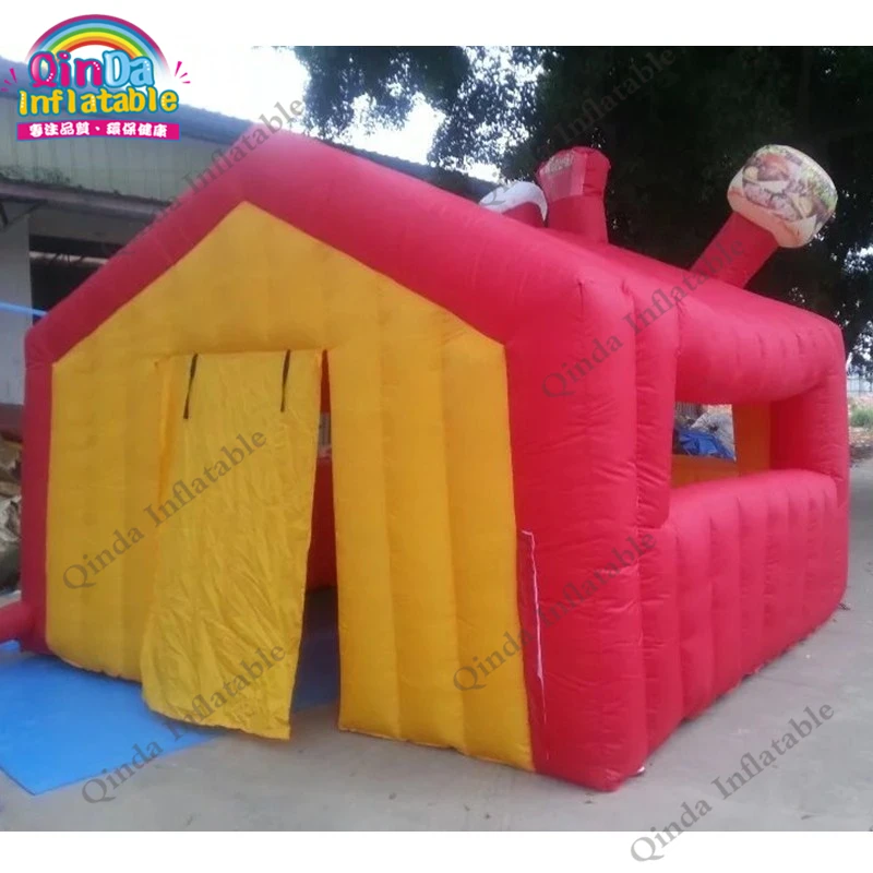 Tienda inflable personalizada del soporte de la cabina de la comida, puesto inflable emergente de 4*4*3M para la decoración del día de Chriden