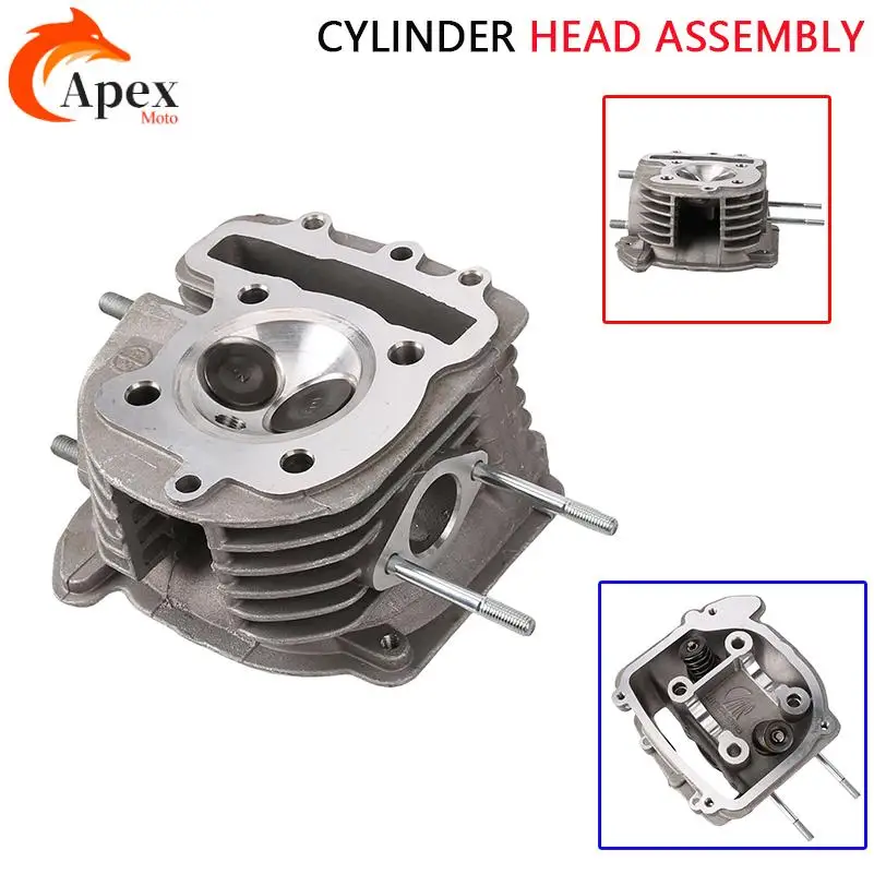 GY6 180cc Chinese Scooter High Performance Cylinder Head Assy with Valves 4T 157QMJ ATV Go Kart Buggy Moped Quad