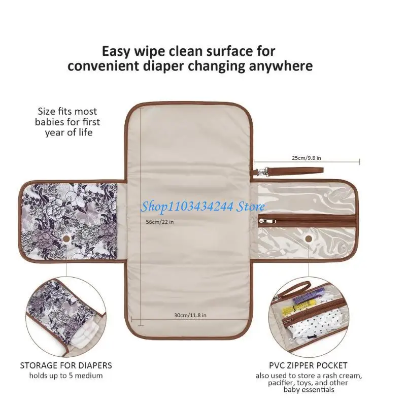 Babyluier aankleedkussen Reiswisselmat Liner Baby-pasgeboren luierlakenbeschermer Opvouwbaar aankleedkussen