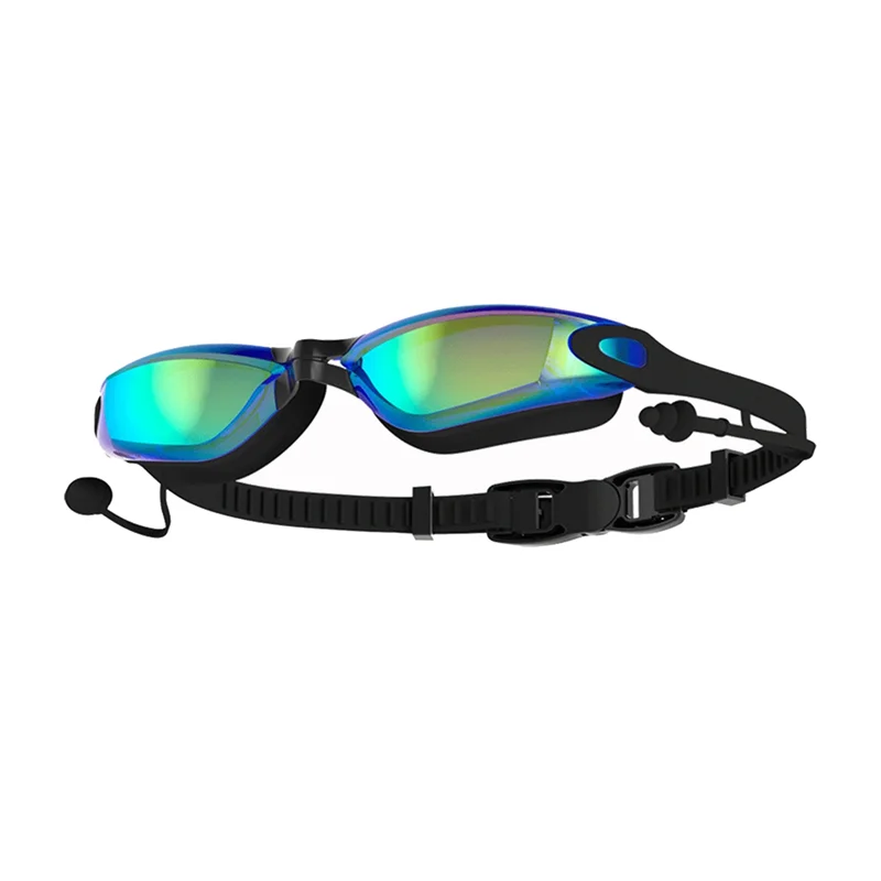 Swimming Goggles With Earplug Design, Waterproof, Fog-Proof, UV-Proof, Suitable For Men, Women And Teenagers