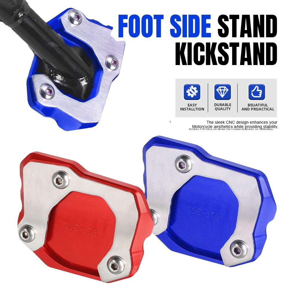 

Motorcycle Foot Side Stand Extension Pad Kickstand Kick Stand Plate For BMW F700GS 2013 2014 2015 2016 2017 2018 2019 2020 2021