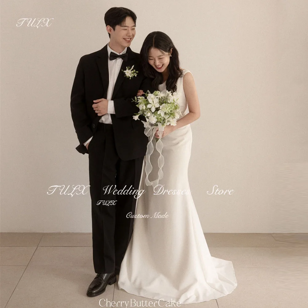 

TULX Elegant Sweetheart Wedding Korea Photo Shoot Dresses Tulle Long Puff Sleeve Bridal Gown Custom Made Corset Back 웨딩드레스 2025