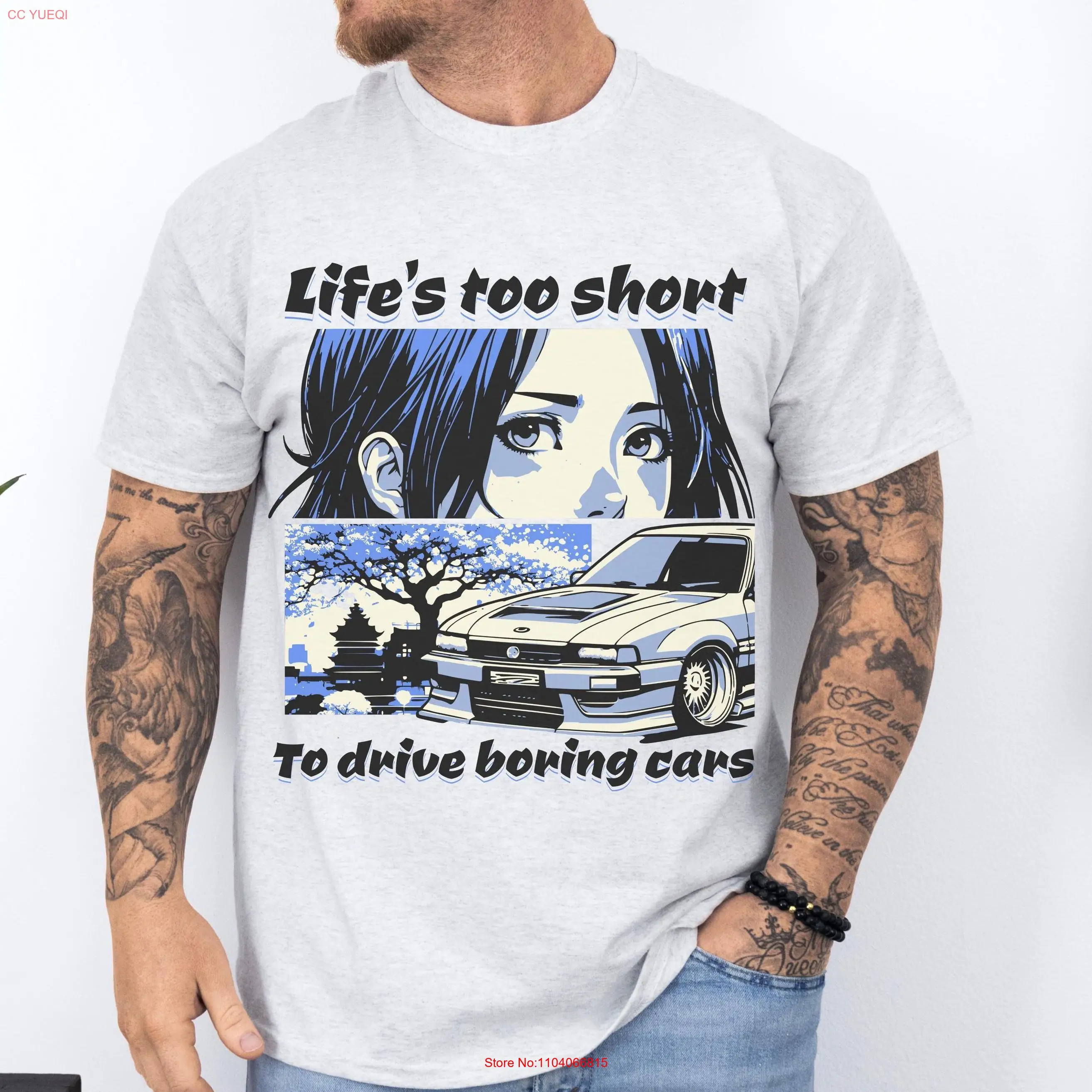 

Retro Urban Streetwear T Shirt for Sports Car Enthusiasts Life's Too Short To Drive Boring Cars Lover GifT Guy