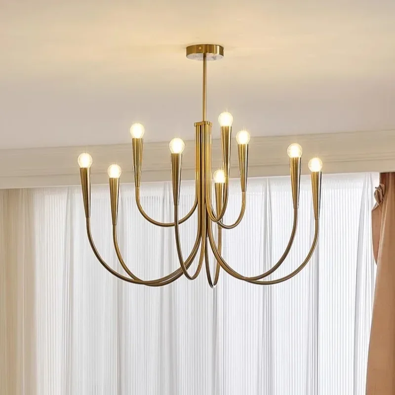 Franse luxe woonkamer kroonluchters retro designer kaars led hanglampen voor eetkamer slaapkamer verlichting ophangarmatuur