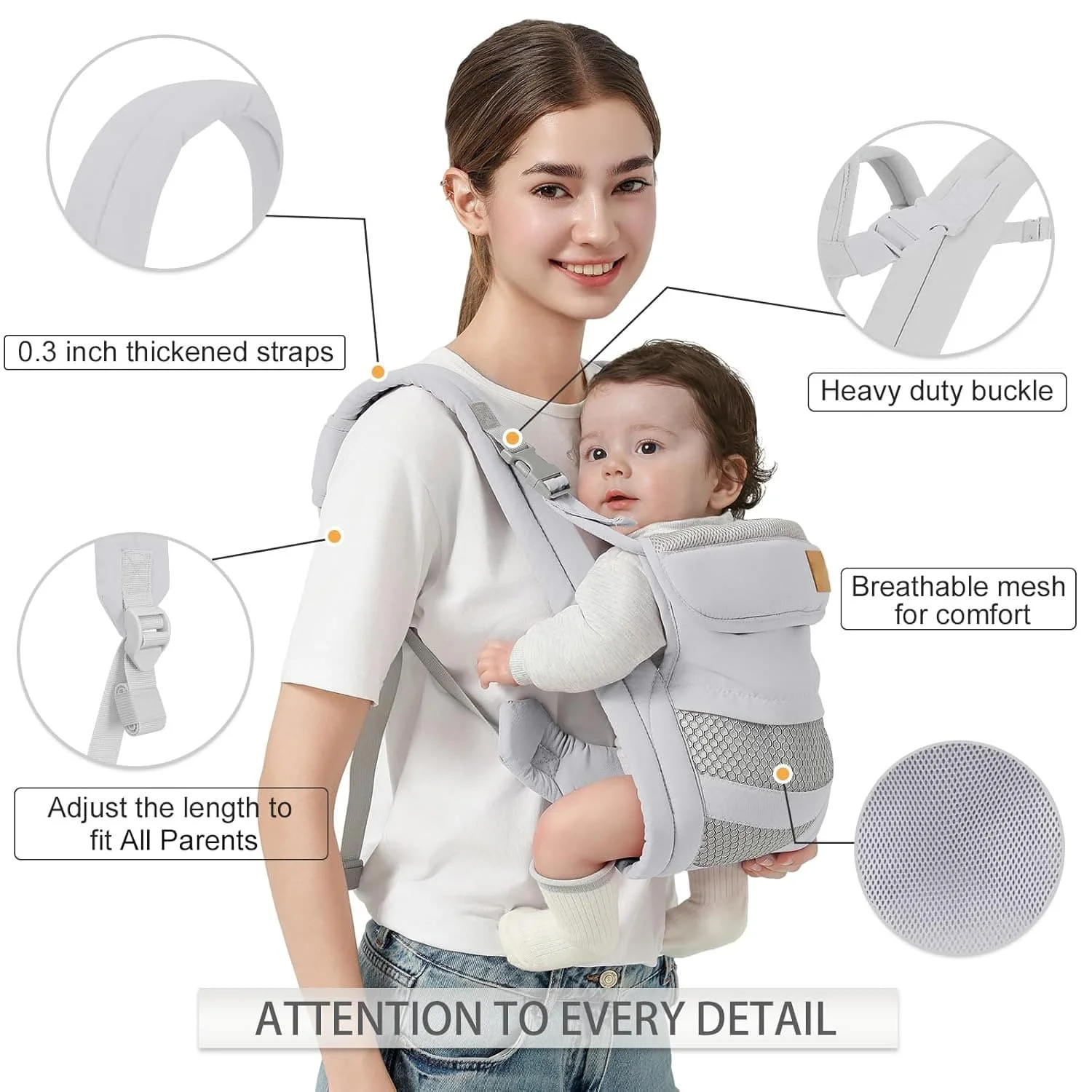 New Baby Carrier Wide Strap Wrap Newborn Kangaroo Backpacks Strap Multifunctional Toddler Outdoor Baby Activity Supplies