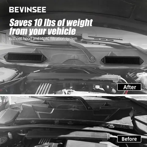 BEVINSEE Carbon Intercooler Cover for E90/E91/E92/E93 323i 325i 325d 328i 330i 330d 335i 335d M3,E81/E82/E87/E88 135i 1M,X1 E84 10 best sales 335d e92 - №3