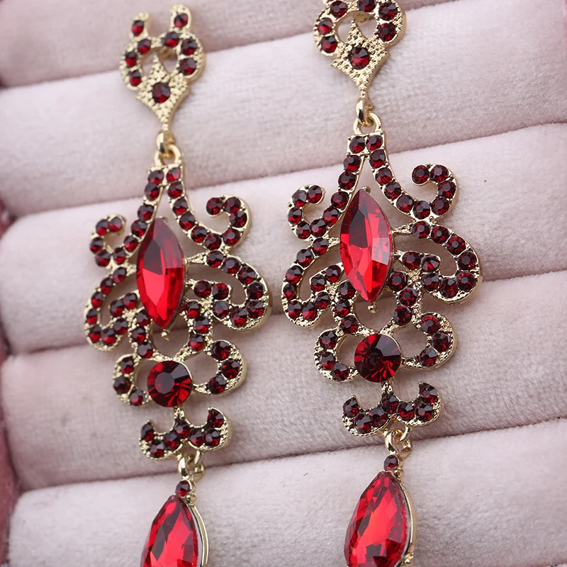 Veyofun Vintage Rhinestone Lady Drop Earrings Classic Crystal Dangle Earrings Fashion Jewelry for Women New Wholesale