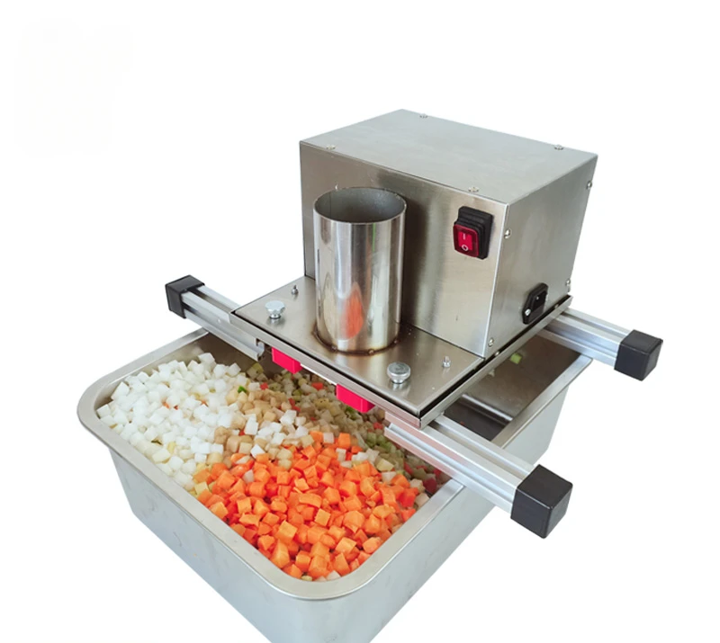 Professional 220V 110V Fruit and Vegetables Dicing Machine Apple Cucumber Potato Hard Food Cutter Household or Commercial