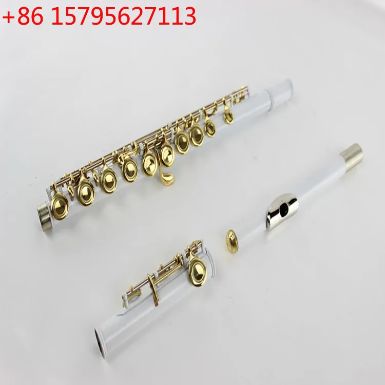 

Playing musical instrument color flute 16-hole closed-cell C key flute manufacturer wholesale white copper B tail E key white