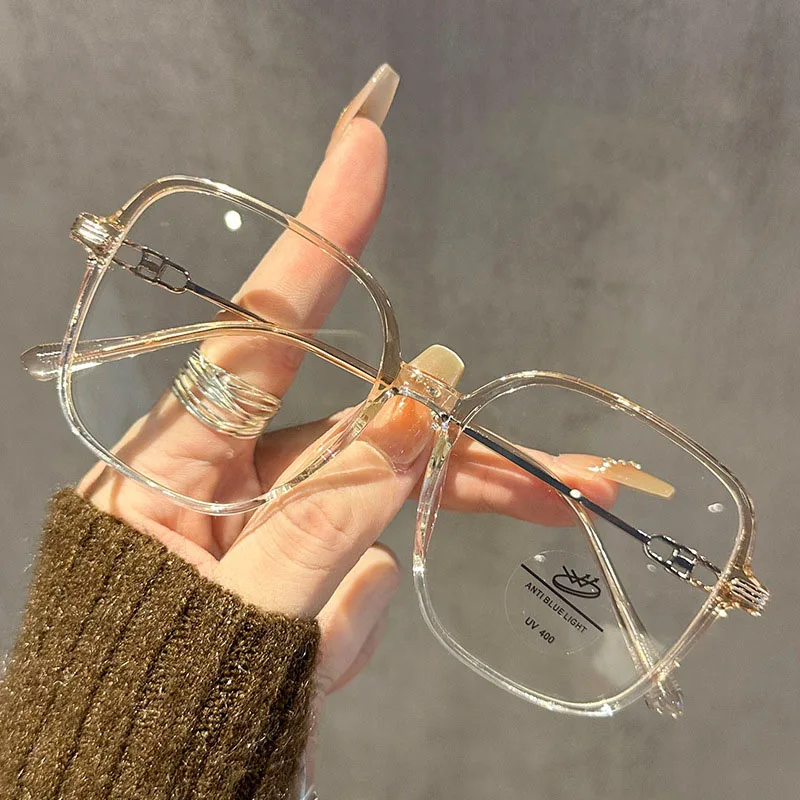 New Large Frame Ultra-light Myopia Glasses For Female Students Without Makeup Artifact Anti-blue Light Glasses 9041
