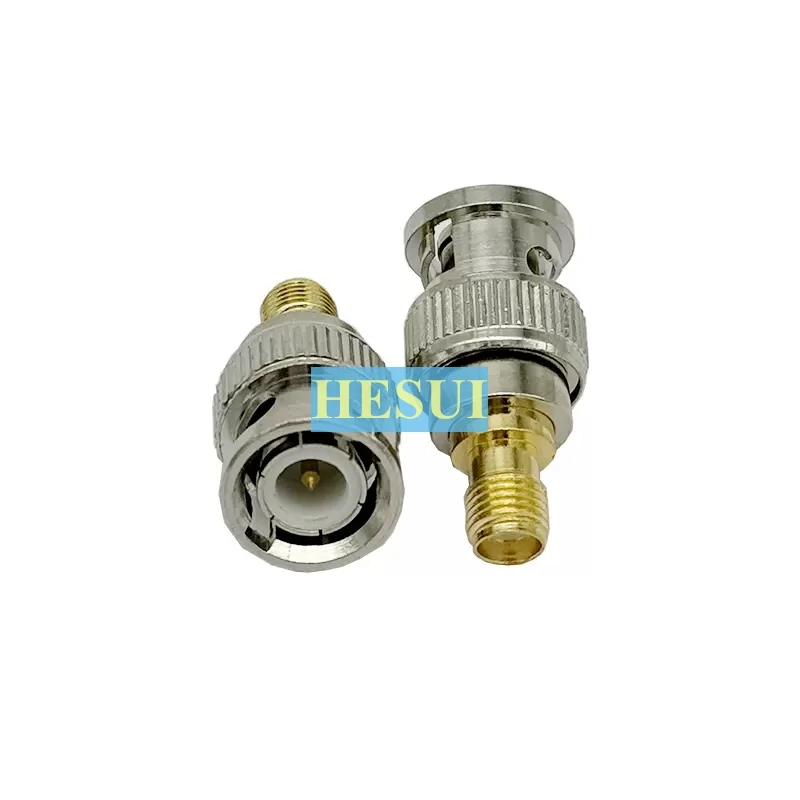 

Pure copper adapter BNC male head turn SMA female head outer screw inner hole BNCJ-SMAK