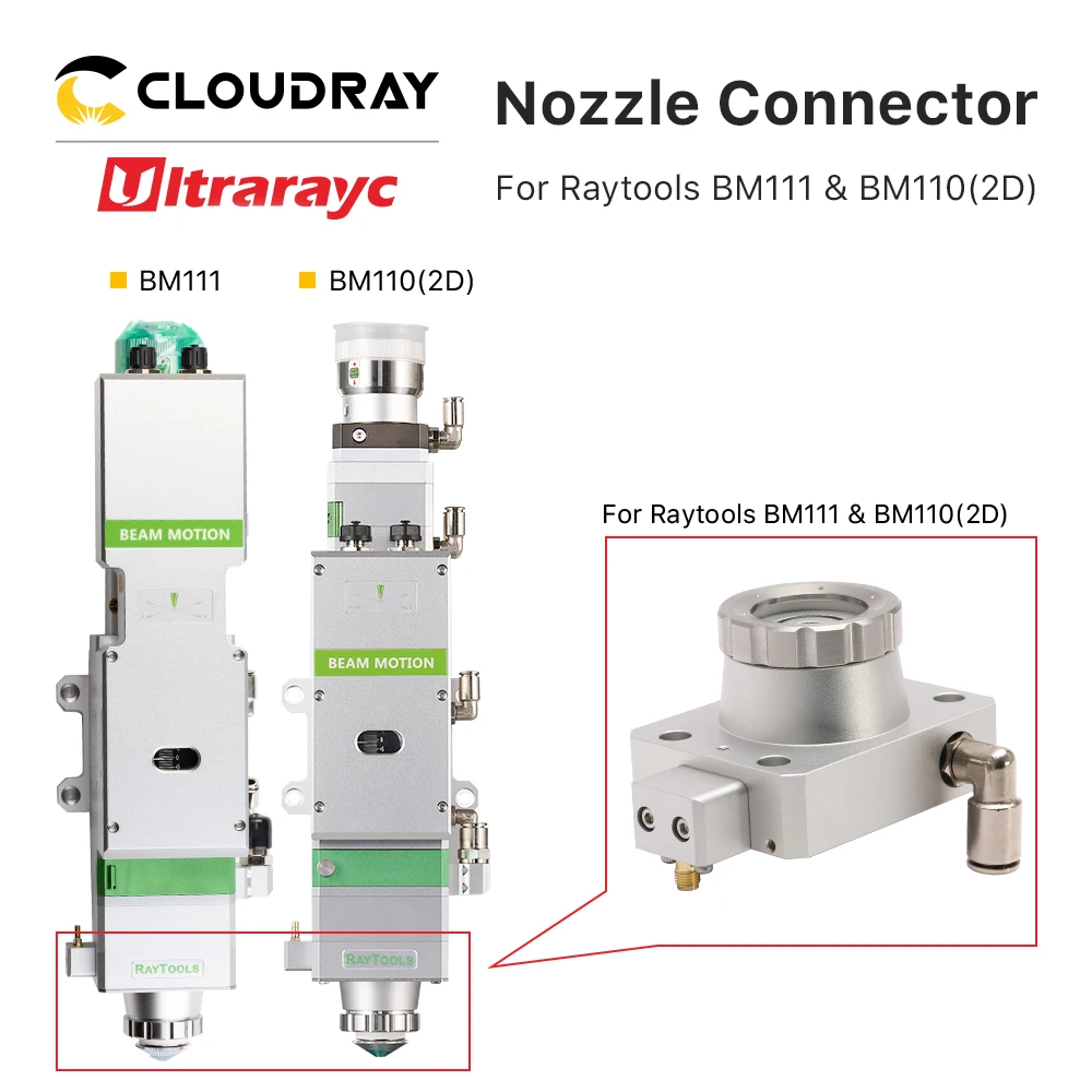 Imagem -06 - Ultrarayc Bm111 Bmh110 Cabeça de Corte do Laser Bico Conector Peças para Raytools 1064nm Laser Cabeça & Máquina de Corte de Metal de Fibra