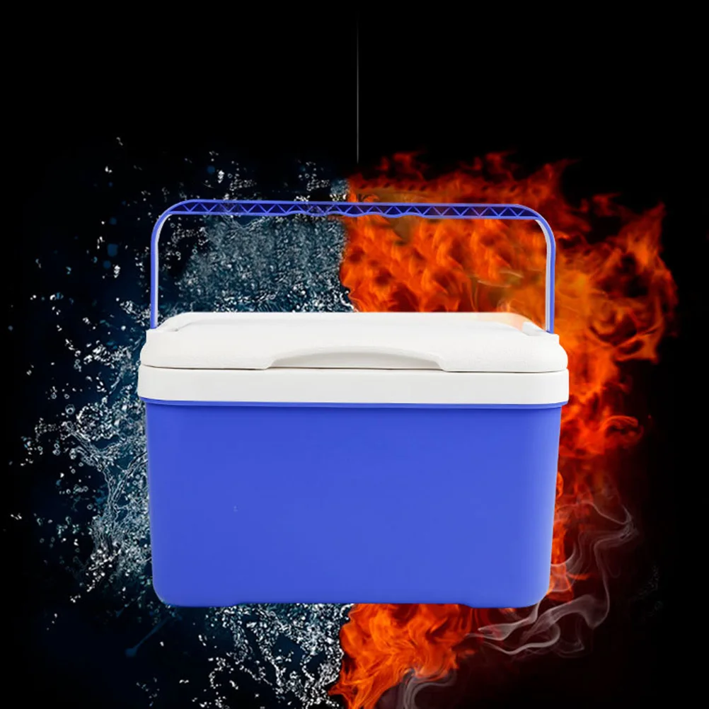 

1pc 6L Car Mounted Refrigerator Toxic-Free Large Capacity Vehicle Cooler For Outdoor Picnic Beach Camping Heating Function Blue