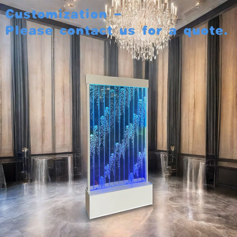 

На заказ.Функция украшения интерьера. Напольная акриловая пузырьковая стена со светодиодной подсветкой RGB. Подвижная сковорода с цифровым управлением.