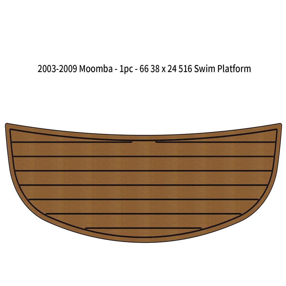 

2003-2009 Moomba 1pc 66 3/8 x 24 5/16 Inch Swim Platform Boat EVA Teak Floor Pad Backing Self Adhesive SeaDek Gatorstep Style