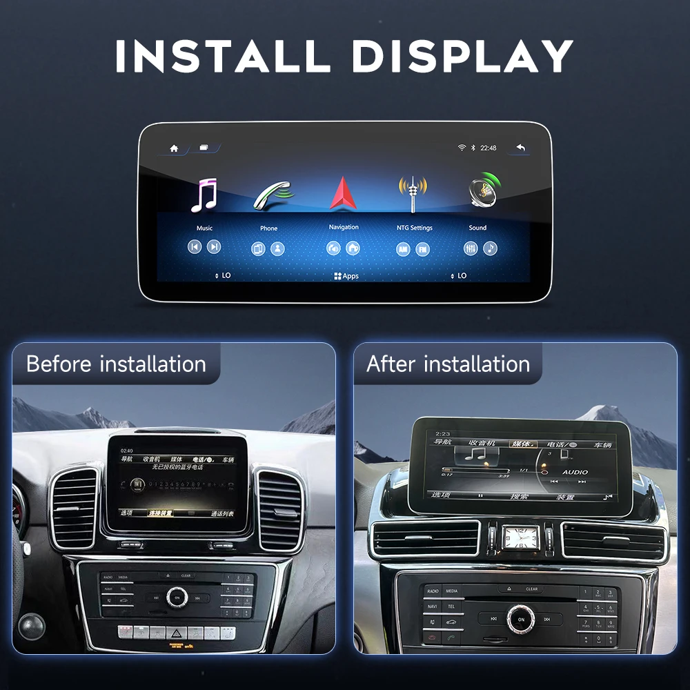 8+64G Android 14 Car Dvd Player for  ML GL W164 ML350 ML500 ML320 X164 ML280 GL350 GL450
