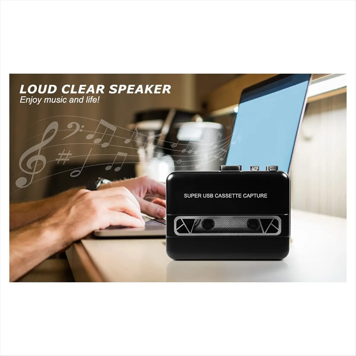 【ELEVATE LIFE】Upgrade USB Cassette Tape to PC Super USB Cassette-to-MP3 Capture Audio Music Player CD Converter