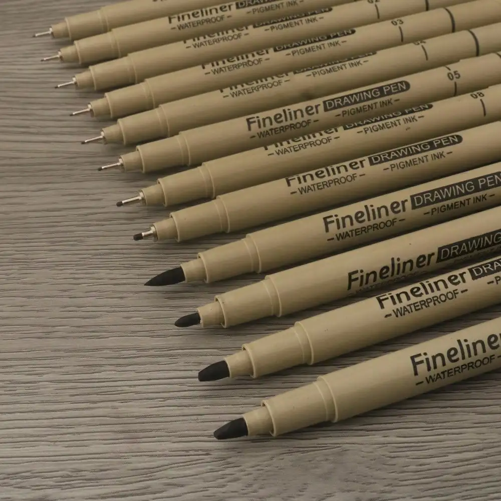 3pc/4pc/5pc/6pc pack fine-tipped drawing pens drawing syringe pens suitable for diary writing line drawings comic lines