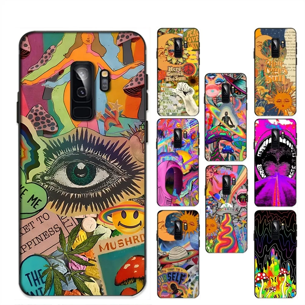 Colourful Psychedelic Trippy Art Phone Case For Samsung S 9 10 20 21 22 23 30 23plus lite Ultra FE S10lite Fundas