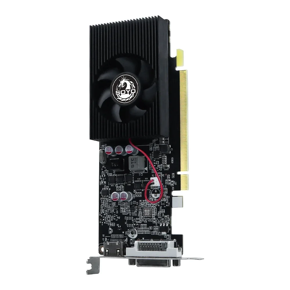 بطاقات الرسومات SOYO NVIDIA GT1030 2G GDDR5 64bit بطاقة الفيديو HDMI + DP + DVI لمكونات كمبيوتر ألعاب سطح المكتب GPU GT 1030