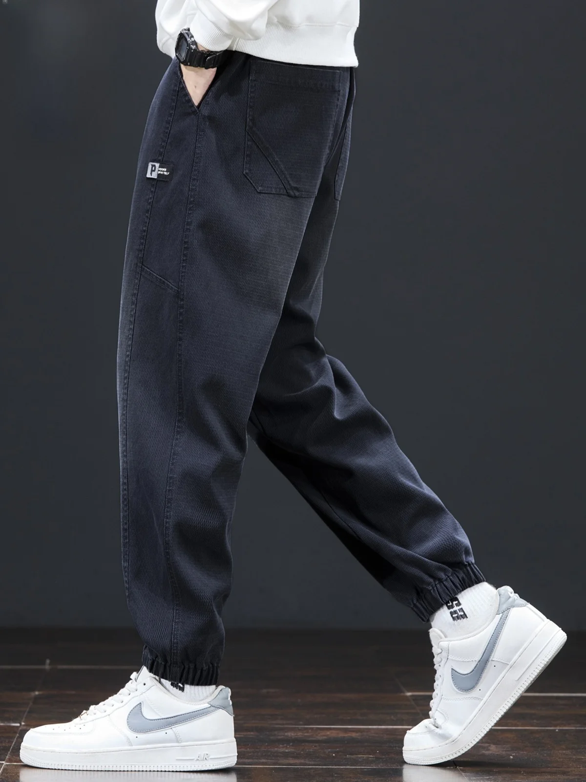

Men's Casual Spring Pants Loose Fit Trousers Trendy Cuffed Long Sports Wear Comfortable Loose Leggings