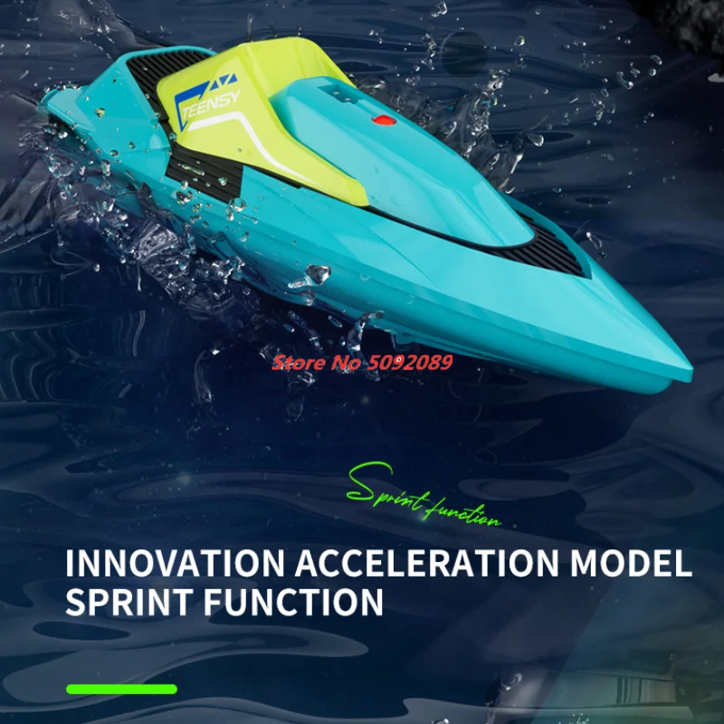 2.4G Mini RC Motoscafo Barca ad alta velocità Radio Nave telecomandata Doppio motore Elettrico Motoscafo da corsa Piscina d'acqua estiva Giocattolo