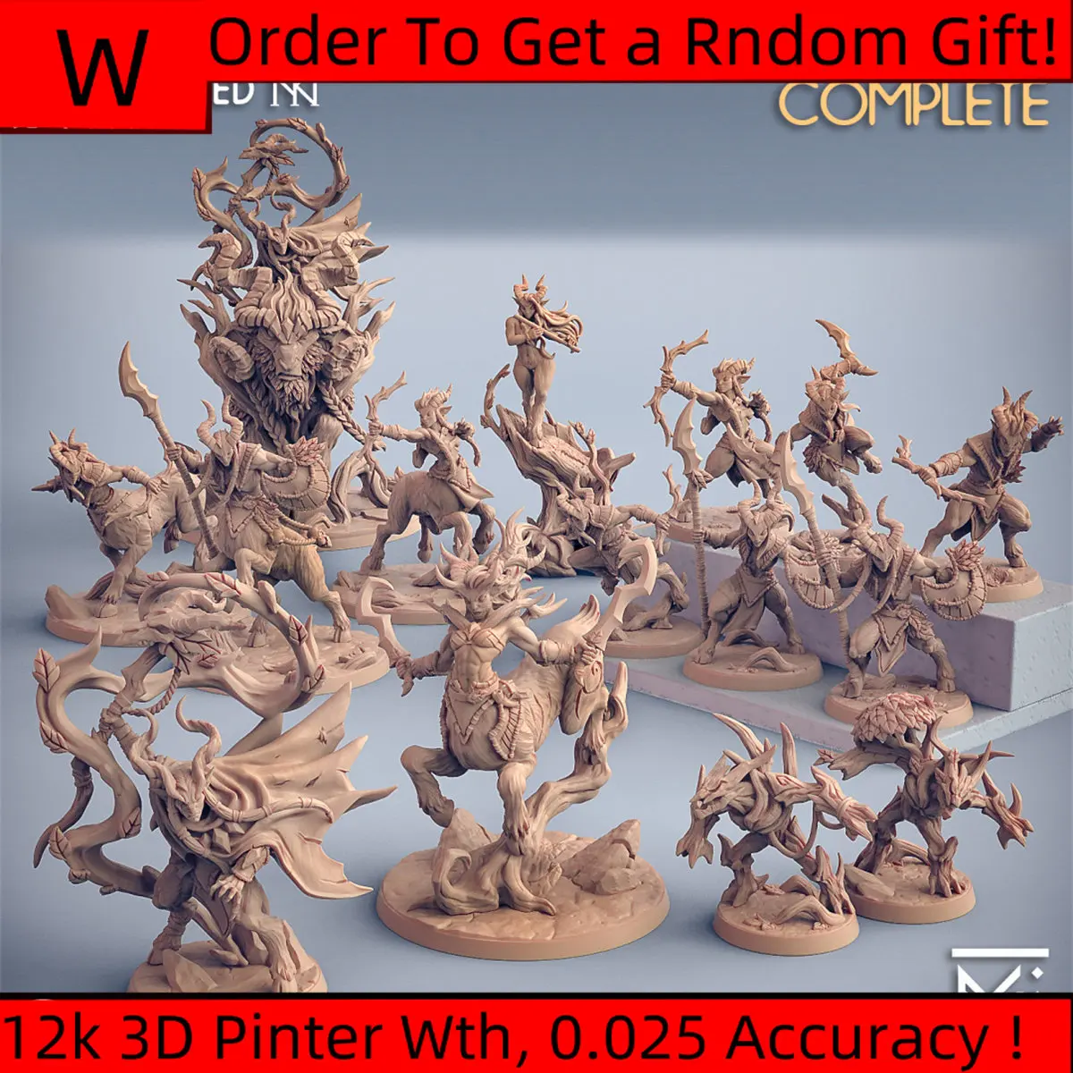 3D Printing Microscopic Models [Satyr] Druid Minstrel Warrior Ranger Dnd Board Game Piece Model