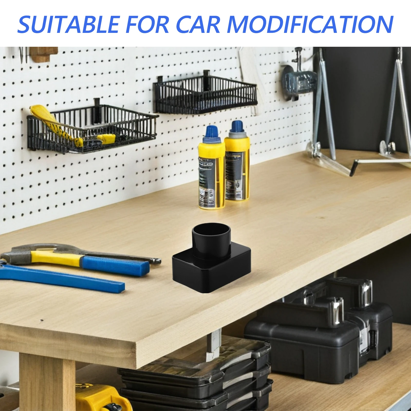 

2Pcs Car Air Conditioning Outlet Vent Extension Durable Plastic Adapter for Car Air Duct Connection Interior Decoration