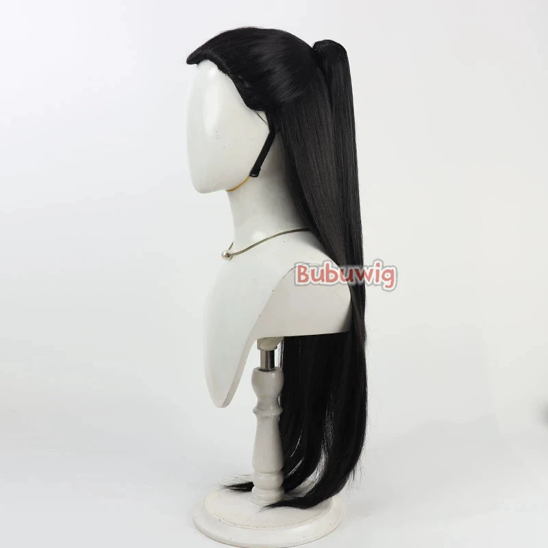 Bubuwig الشعر الاصطناعية Ashikaga Takauji تأثيري الباروكات Elusive الساموراي Ashikaga Takauji 80 سنتيمتر شعر مستعار أسود طويل مقاومة للحرارة