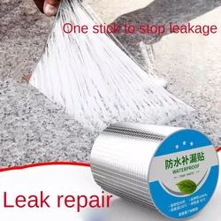 Roof Leakproof Aluminum Foil Butyl Rubber Waterproof Tape High Temperature Resistance Pipes Walls Leak Sticker Super Nano Tapes