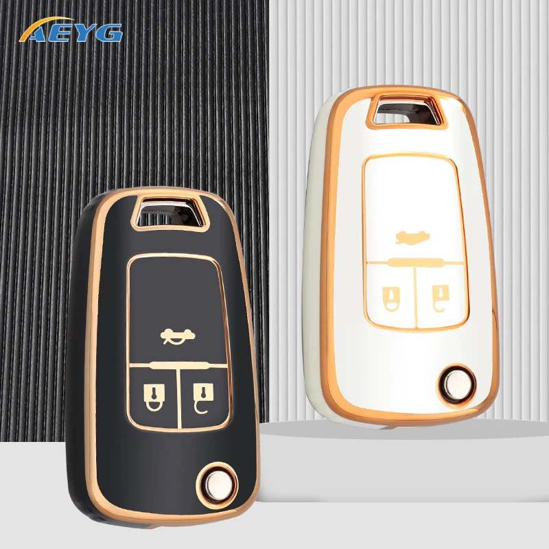 

TPU Car Flip Key Case Shell Cover For Chevrolet Cruze Aveo Trax Sail Malibu Captiva Opel Vauxhall Astra J Corsa Insignia Mokka