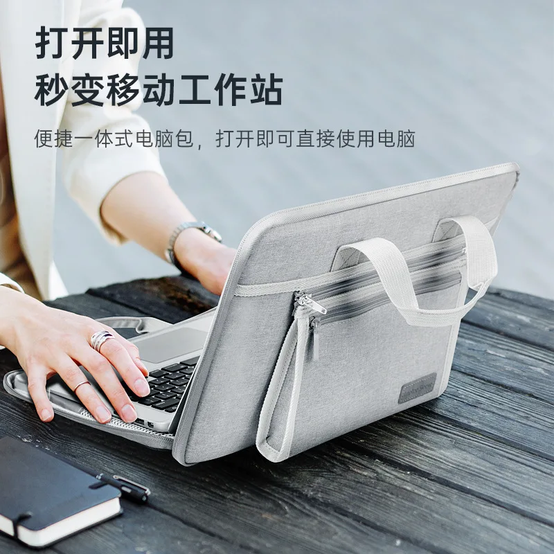 Breathable Ultra Light Nylon Computer Protective Case Daily Handbag for 14 Inch 15 Inch Laptop