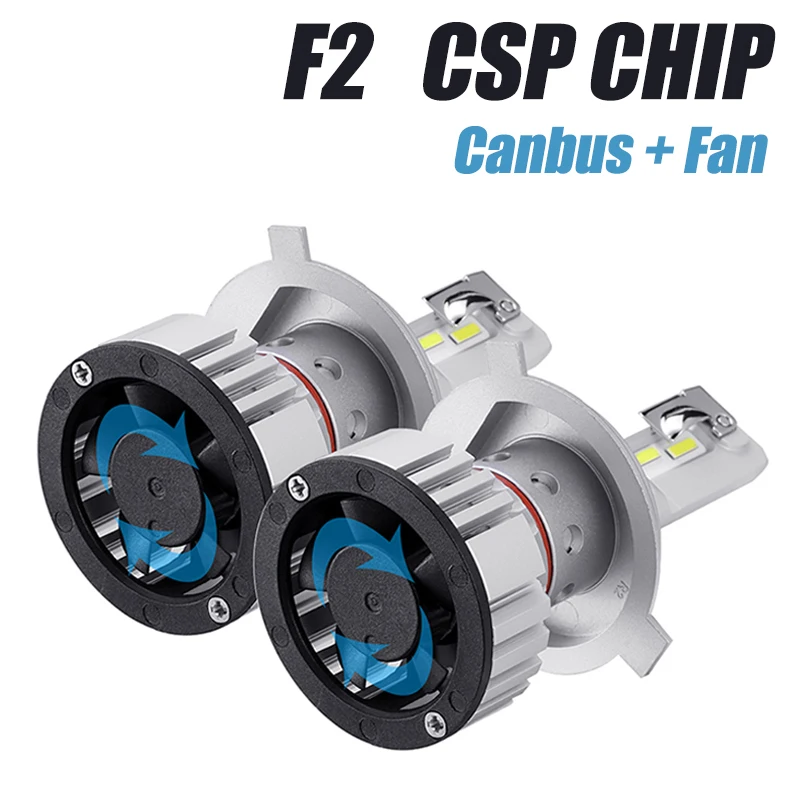 

Car LED Headlight H4 9003 H1 H7 H8 H9 H11 9005 9006 HB3/4 9012 F2 72W 12000LM Canbus CSP Chips Turbo Fan Front Lamp LED Bulb