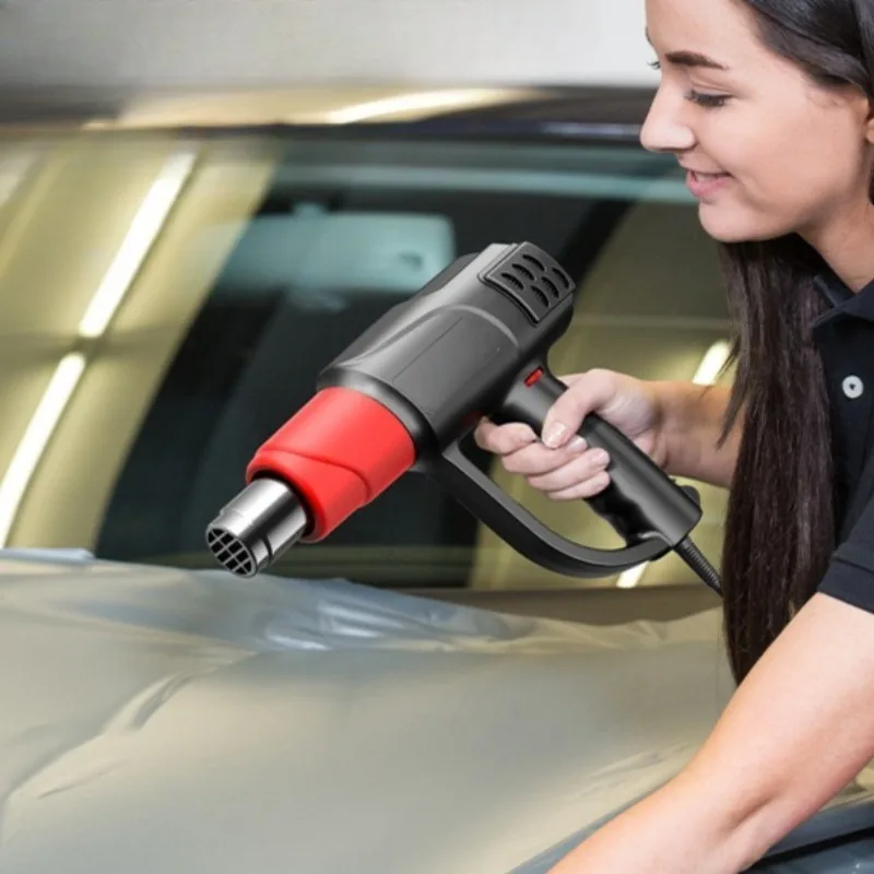 2500W Heat Blower Digital Display Heat Gun High Power Adjustment Wind Speed Heating Gun Plug-in Multifunctional Heating Fans
