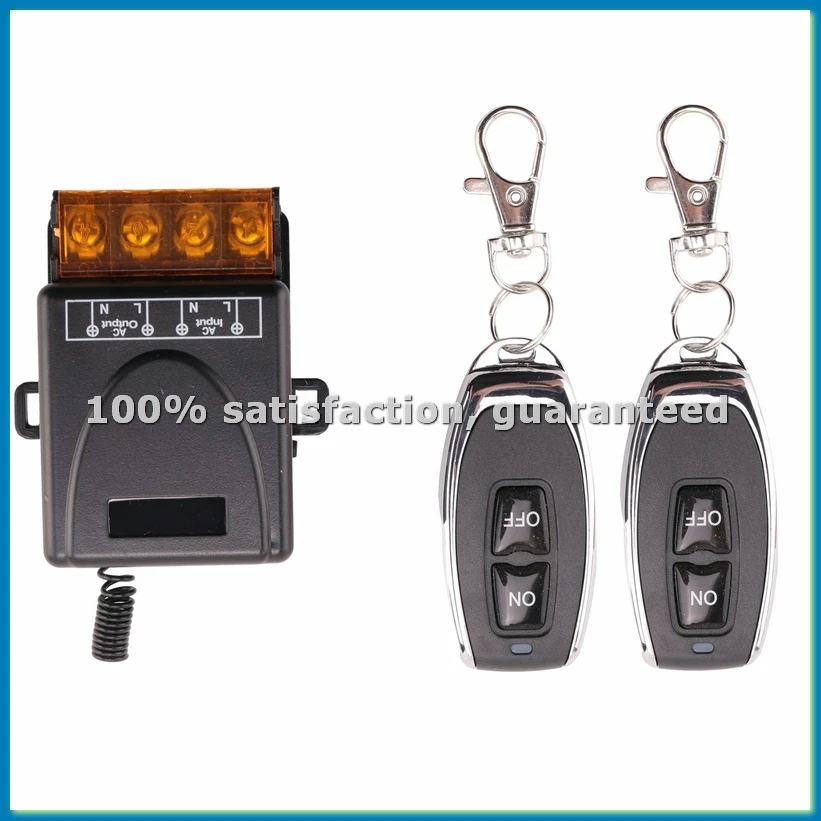 433MHz 220V Water Pump Remote Control Switch 1Ch 30A Receiver Module ON/OFF Wireless RF Transmitter for Light LED Fan-ABVM