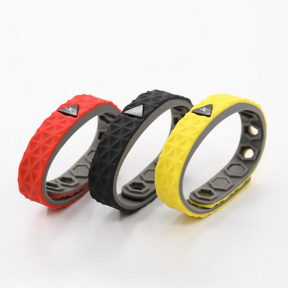 Silicone Bracelet Ultralight Waterproof Non-Fading Adjustable Protective Unisex Anti-static Silicone Sports Bracelet for Women