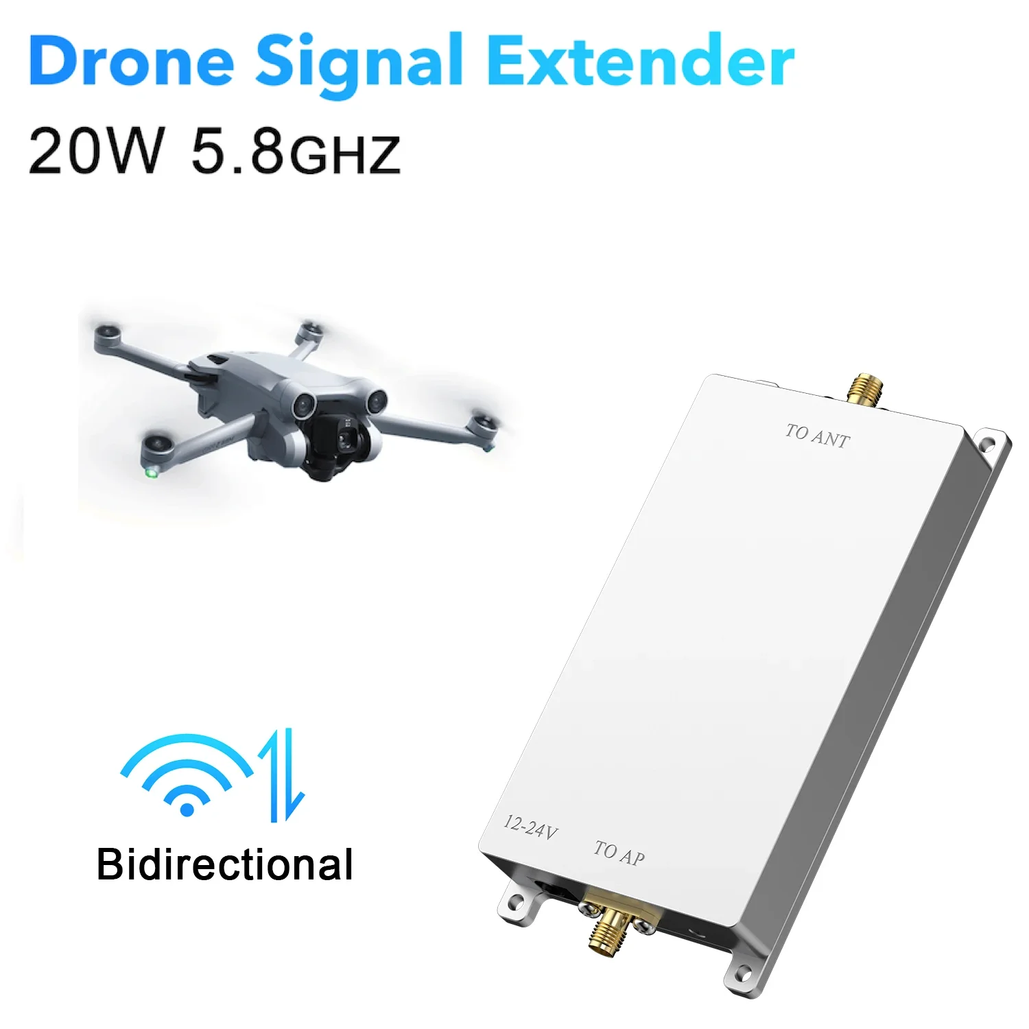 Imagem -06 - Edup Bidirection Repetidor de Ganho Duplo 20w 5.8g Amplificador Wifi 10w Impulsionador de Sinal Wifi Completo Extensor sem Fio para Drone