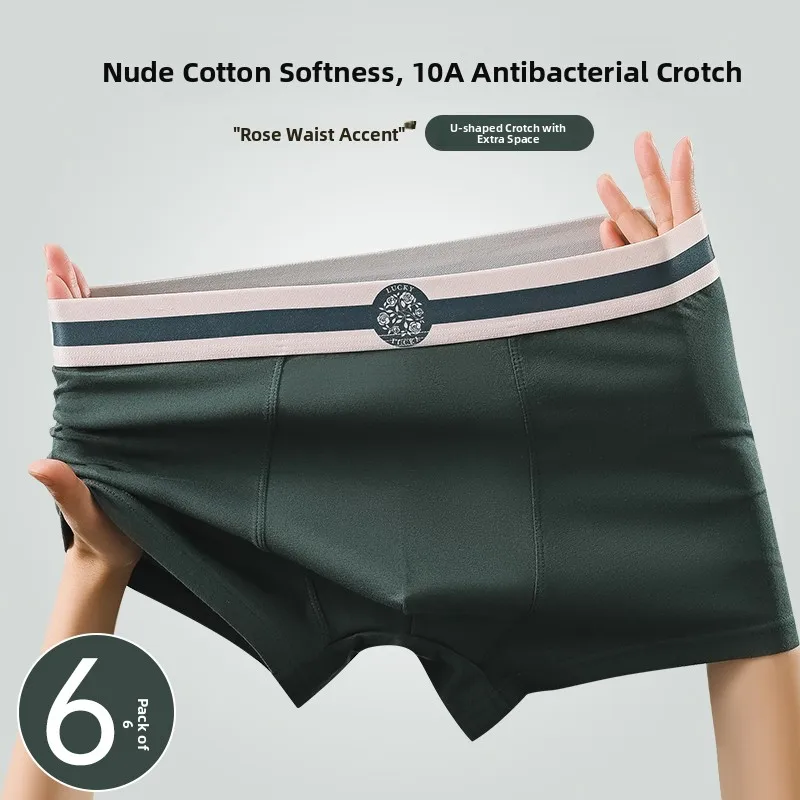 Men's Cotton Underwear Breathable Summer Thin Boxer Shorts Pure Cotton Flat Angle Briefs Comfortable Innerwear for Teens