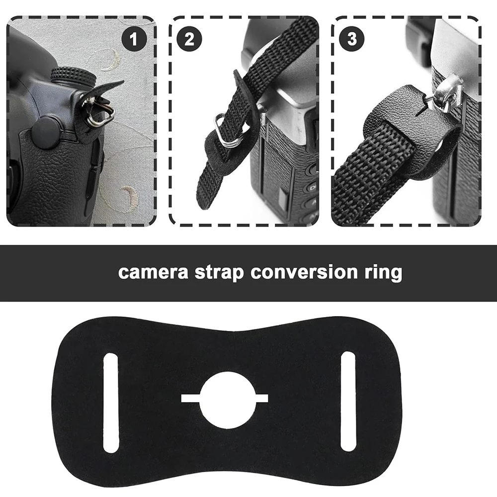 Leather Protector Cover Pad Soft Camera Strap Triangle Split Ring Hook Protective Covers for Nikon Sony Olympus Pentax DSLR